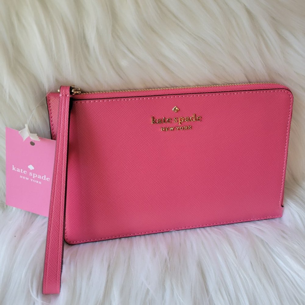 kate spade Pink Leather Wristlet Wallet